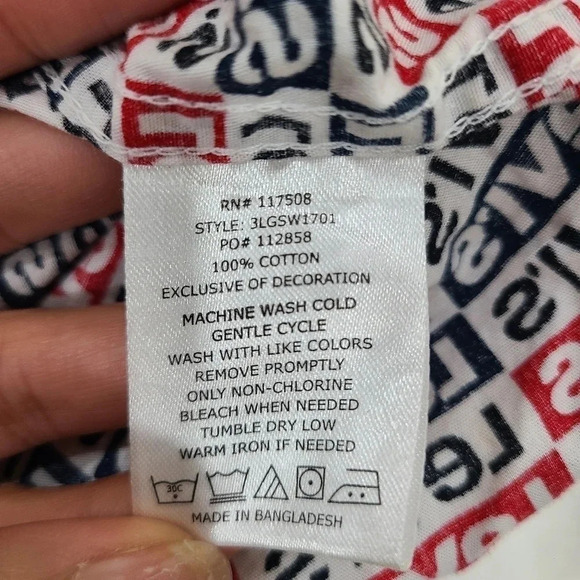 Levi's Large Short Sleeve‎ Sunset One Pocket Sport Classic Shirt All Over Logo - Picture 7 of 8